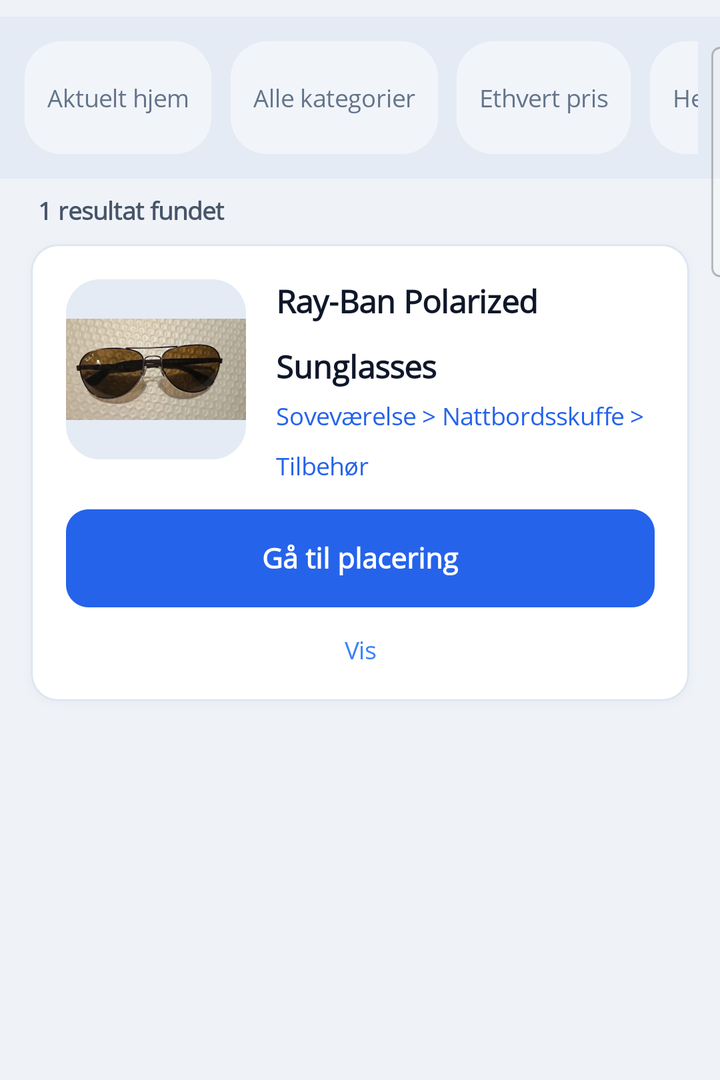 HoardIQ Find & Go search — confirm a match and go to its location
