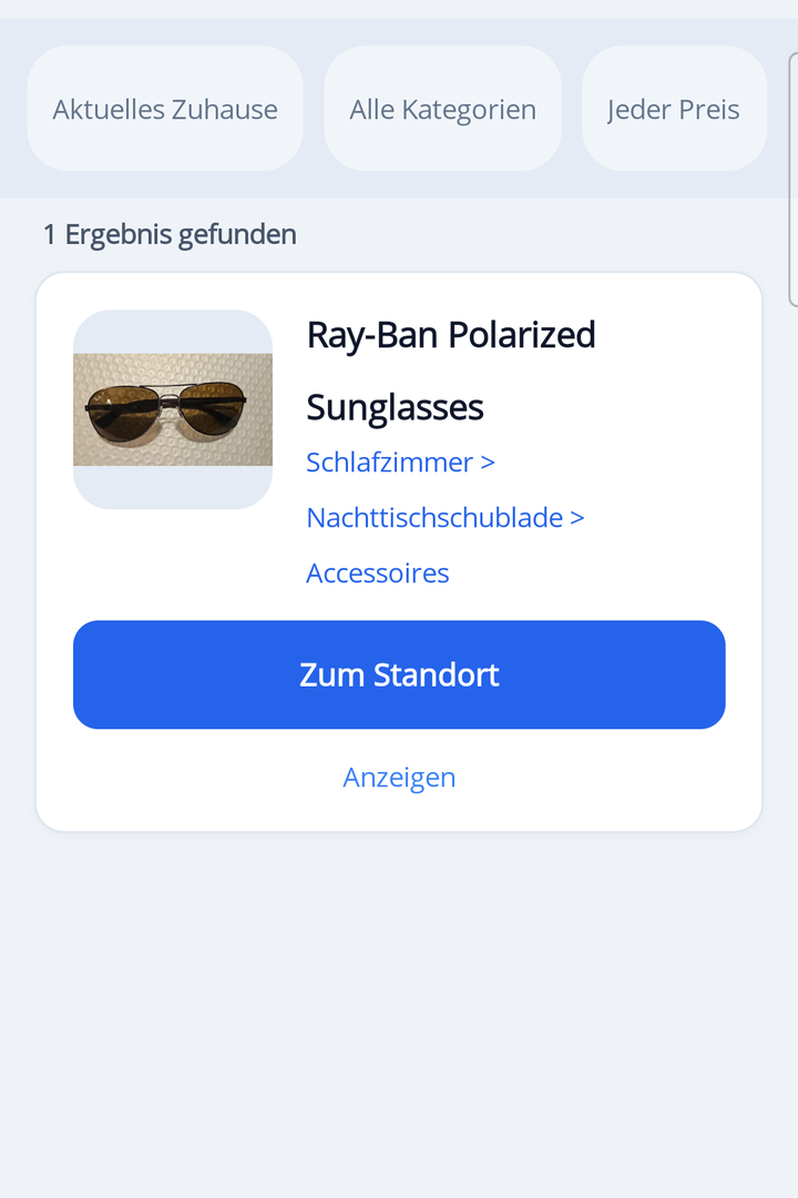 HoardIQ Find & Go search — confirm a match and go to its location