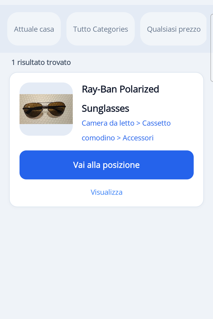 HoardIQ Find & Go search — confirm a match and go to its location