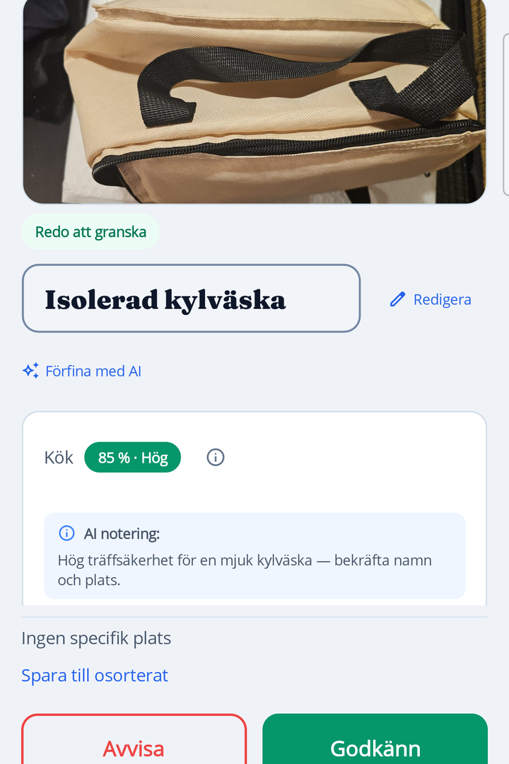 HoardIQ Review screen with AI suggestions to approve